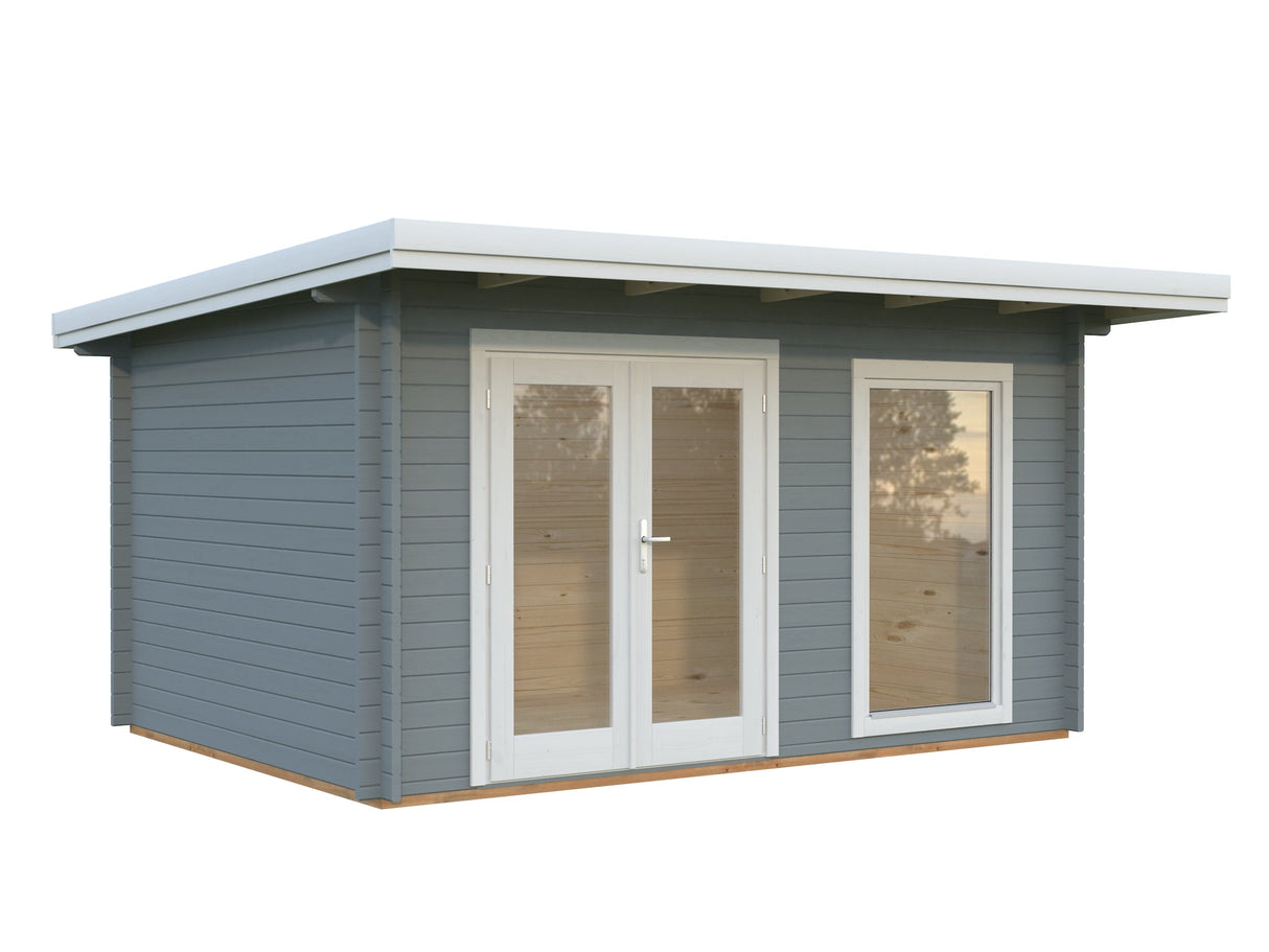 Heidi S (4,1x3m | 11,7m² | 44mm) Moderni kevyt pihamökki