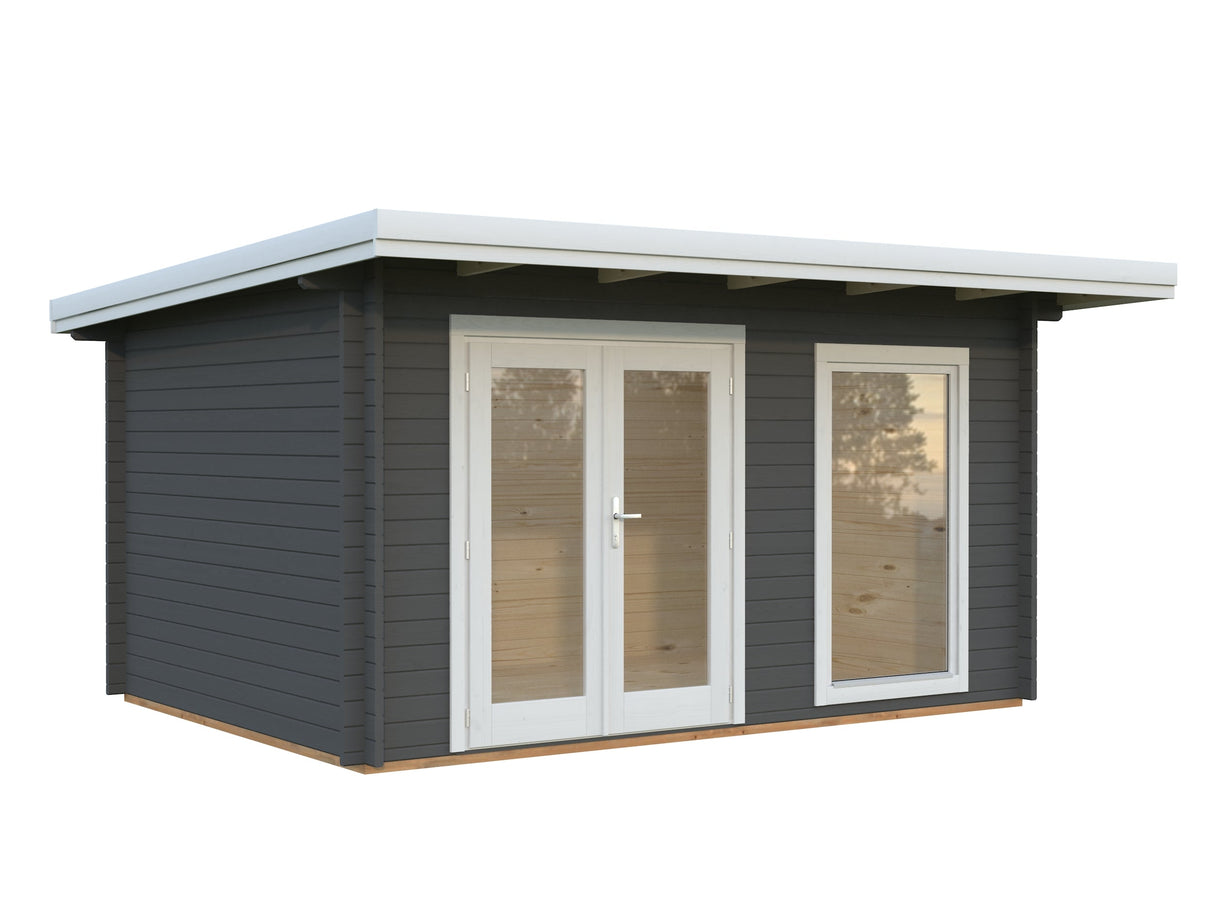 Heidi S (4,1x3m | 11,7m² | 44mm) Moderni kevyt pihamökki