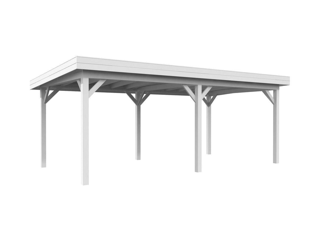 Lenna Gazebo L (5,9x3m | 16,6m² | 120x120mm) Moderni tasakattoinen paviljonki