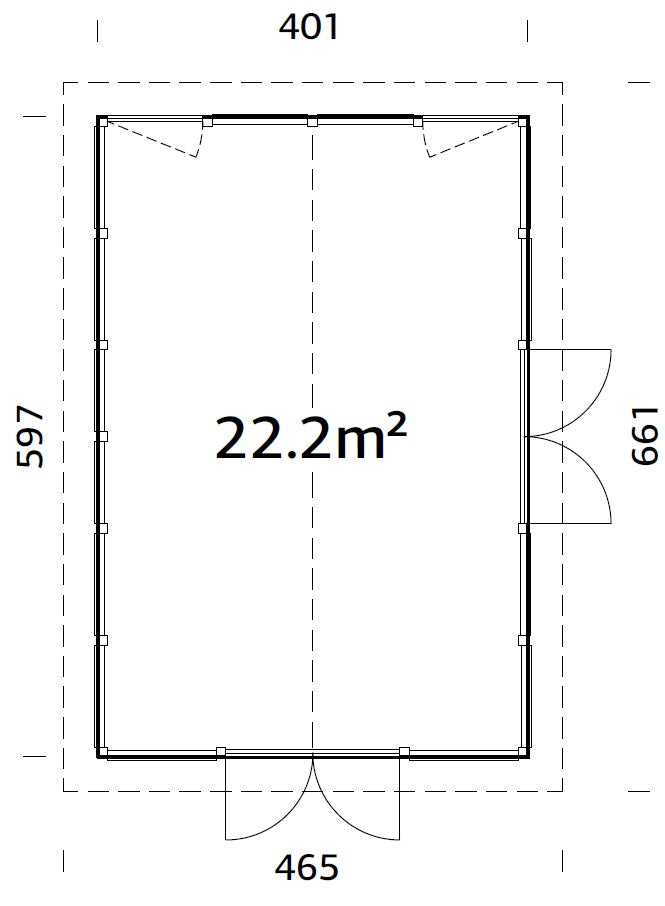 Isabella L (4x6m | 22,2m² | 90mm) Moderni lasipaviljonki, ovet ja ikkunat alumiinirunkoisena