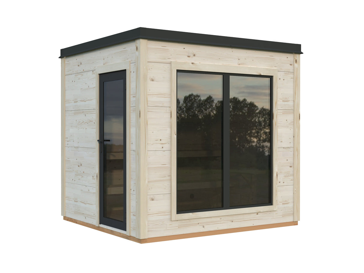 Grace Sauna S (2,5x2,3m | 5,3m² | 56mm) Liimapuusta puutarhasauna