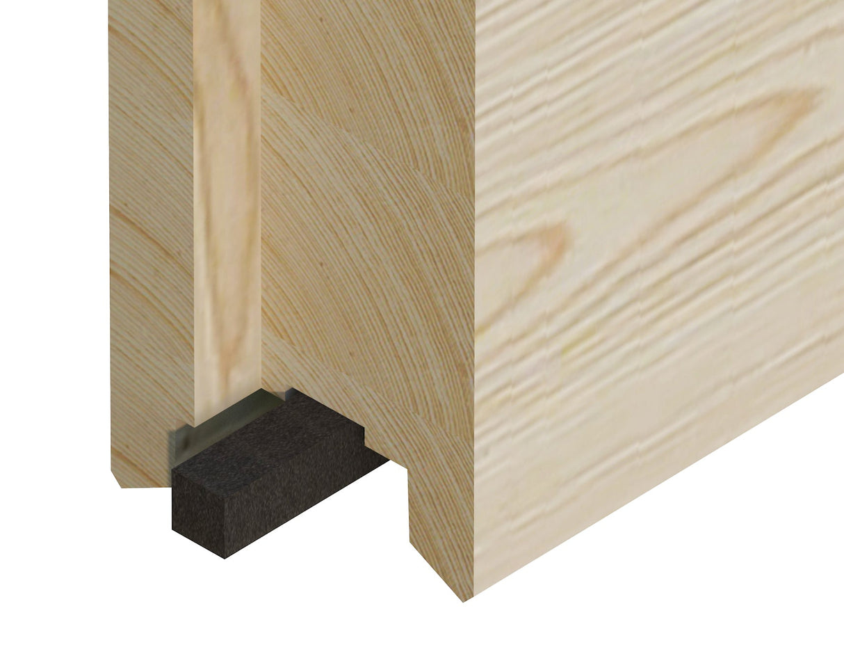 Grace Sauna S (2,5x2,3m | 5,3m² | 56mm) Liimapuusta puutarhasauna