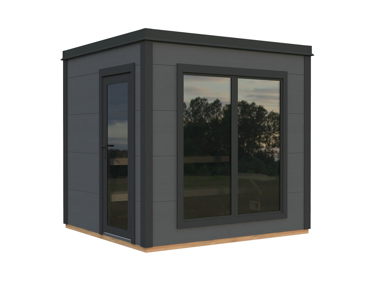 Grace Sauna S (2,5x2,3m | 5,3m² | 56mm) Liimapuusta puutarhasauna