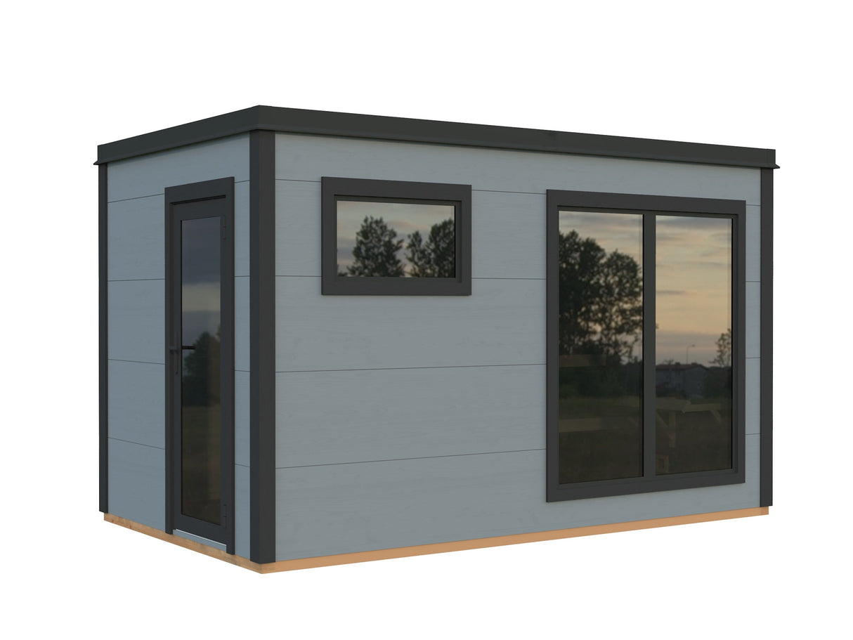 Grace Sauna M (3,9x2,3m | 8,2m² | 56mm) Liimapuusta 2-huoneinen pihasauna