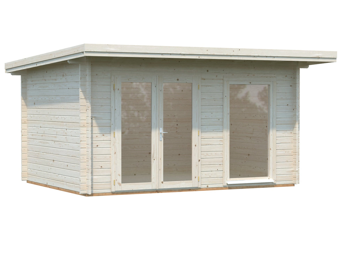 Heidi S (4,1x3m | 11,7m² | 44mm) Moderni kevyt pihamökki