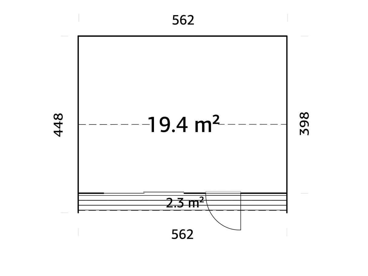 Rebekka M (5,6x4,5 m | 19,4 m² | 18 mm) Eristysvalmis pohjoismainen tiny house