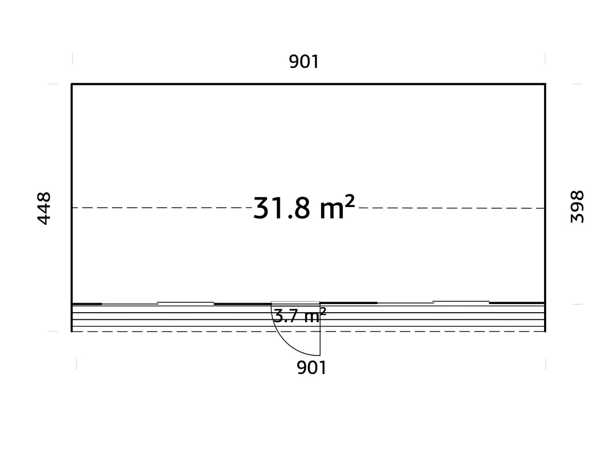 Rebekka XL (9,x4,5 m | 31,8 m² | 18 mm) Suuri eristysvalmis pohjoismainen tiny house