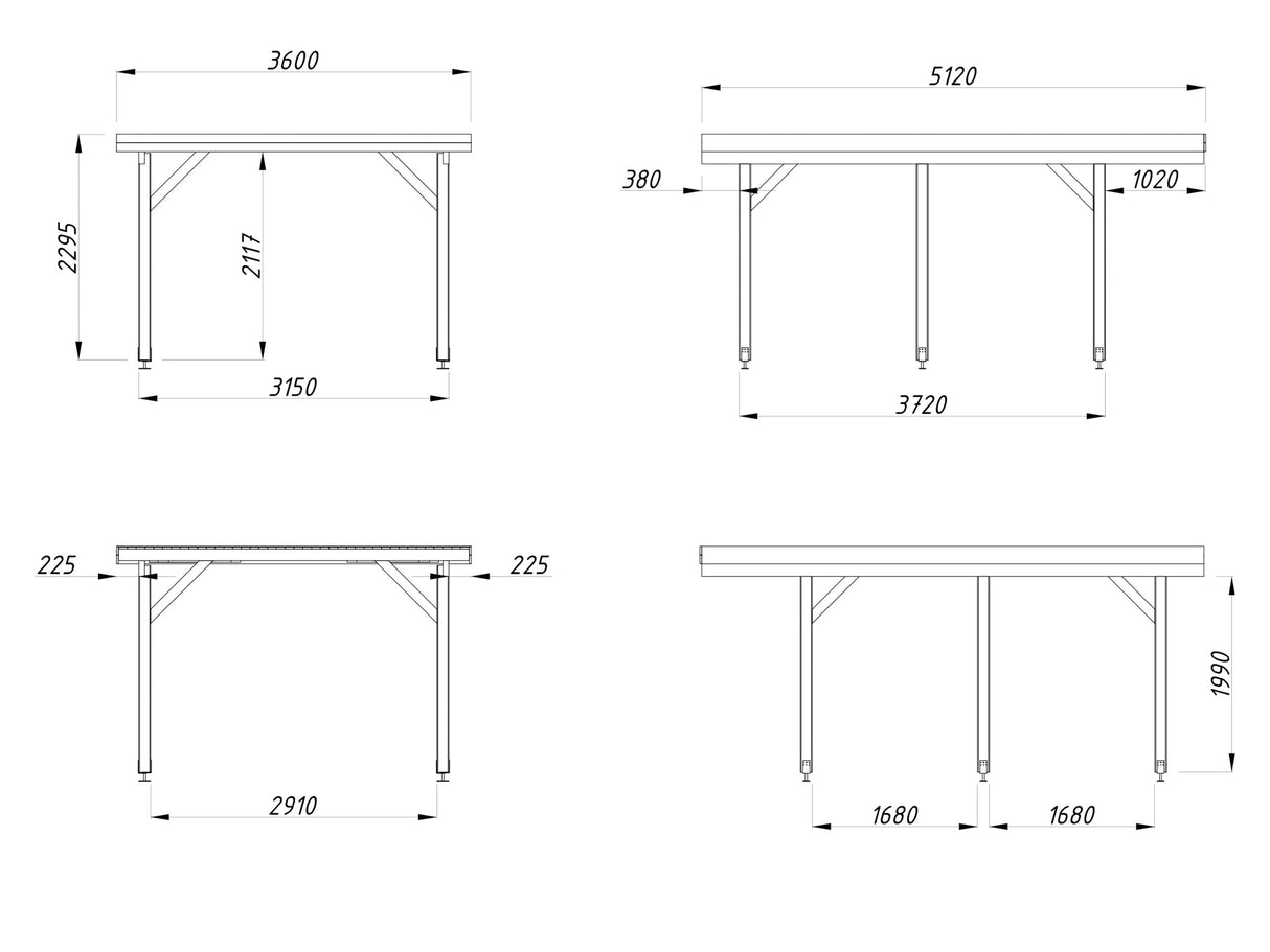 Karl S (3,6x5,1m | 11,7m²) Kompakti tasakattoinen autokatos tai puutarhapaviljonki
