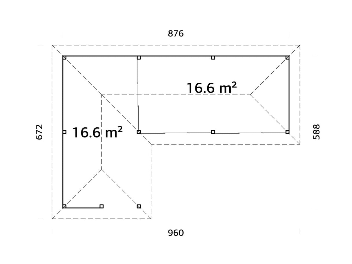 Bianca 220/520 (9x6m | 33,2m²) piharakennus liukuovilla (saatavana tuplalasilla)