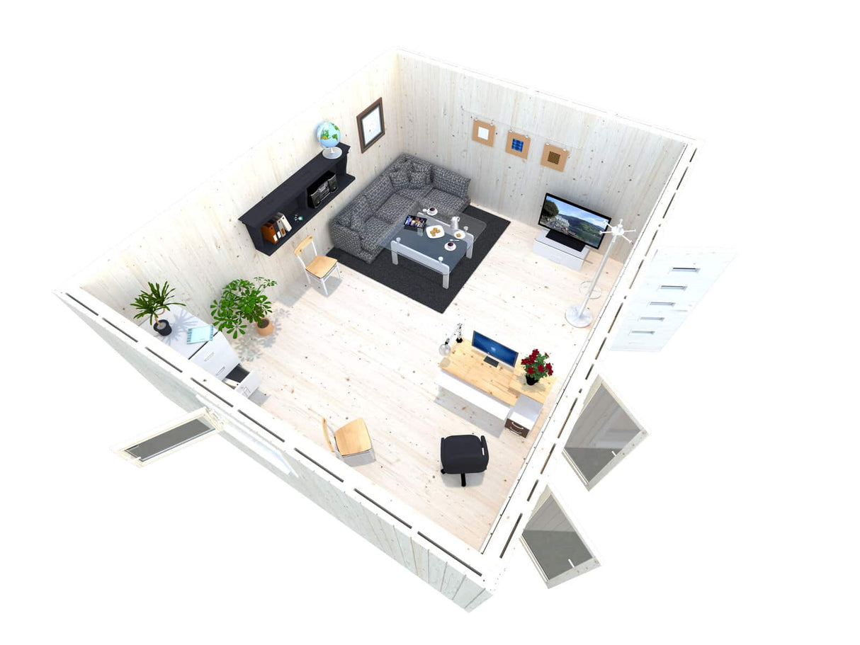 Charlotte (4,5x5,5m | 21,5m²) Moderni piharakennus