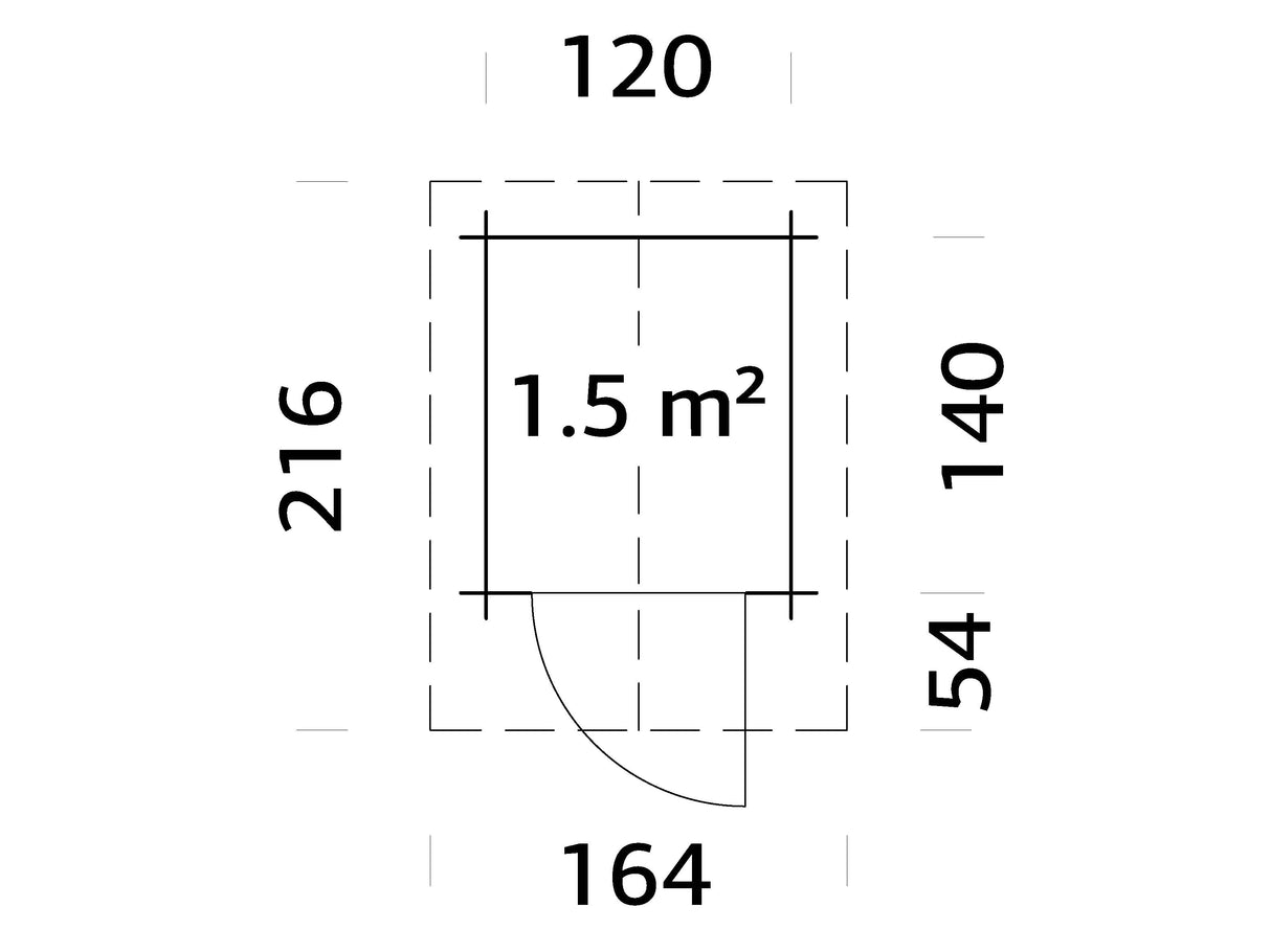 Puucee Petteri (1,4x1,6m | 1,5m² | 28mm)