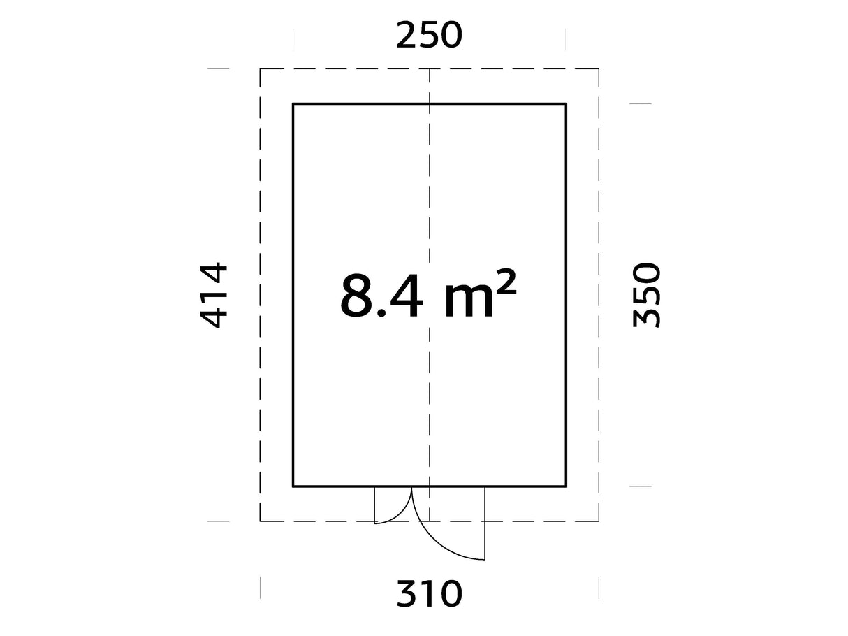 Puuliiteri Samuel (2,7x3,7m | 8,4m² | 34mm)