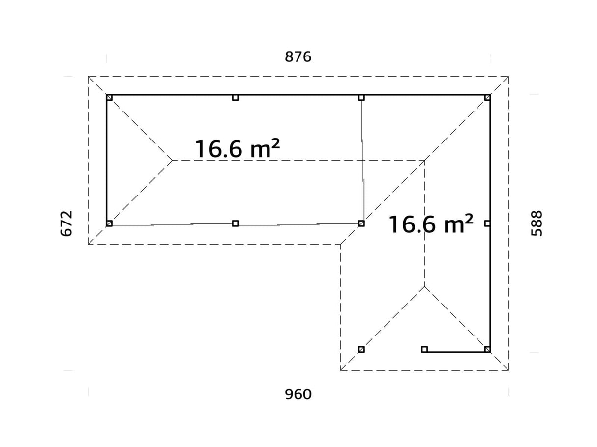 Bianca 220/520 (9x6m | 33,2m²) piharakennus liukuovilla (saatavana tuplalasilla)