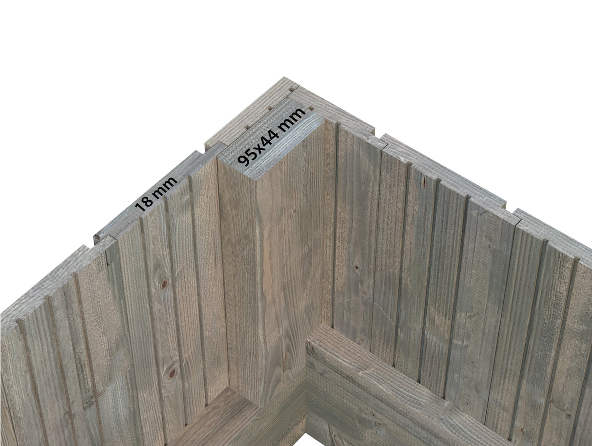 Emilia (2,4x1,9m | 4,0m² | 18mm) Varasto Emilia-kasvihuoneisiin