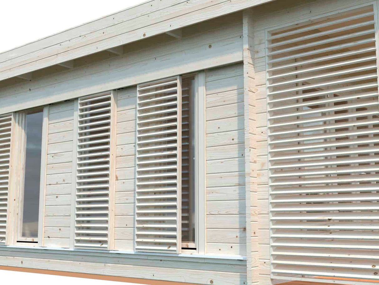 Caroline M (4,1x4,1m | 14,5m² | 44mm) Moderni huvimaja liukuovilla