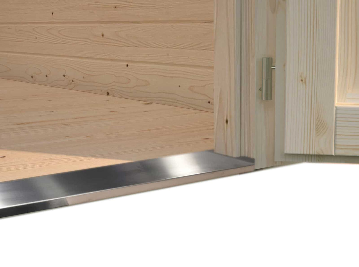 Ella (6,1x3,2m | 13,1+3,9m² | 28mm) Pulpettikattoinen kesämökki