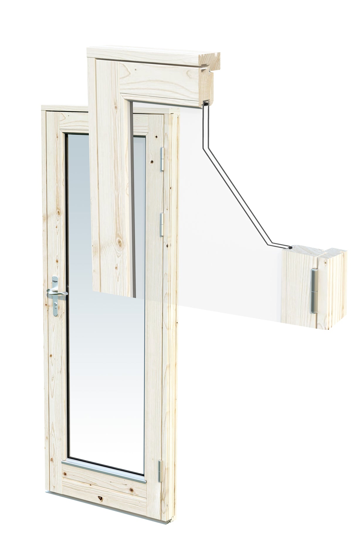 Grace (5,6x2,9m | 8,1+8,1m² | 56mm) Liimapuinen piharakennus katoksella