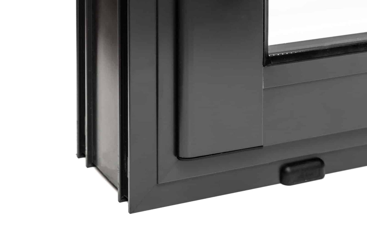 Grace (4x3m | 11,2+8,2m² | 56mm) Liimapuinen piharakennus kaksilasitetuilla liukuovilla ja katoksella