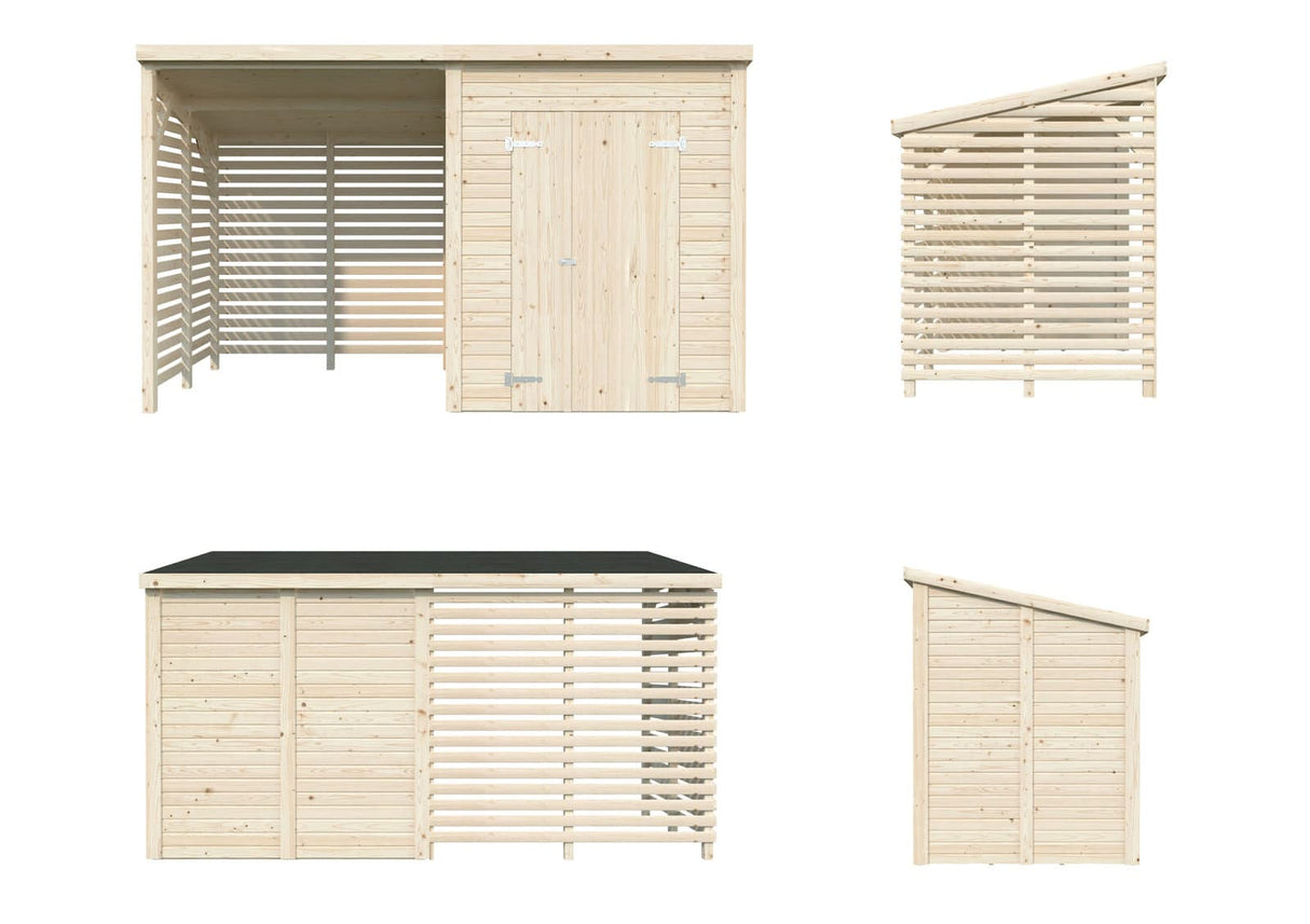 Leif L (3,7x1,7m | 3,0+2,9m²) Käytännöllinen puutarhavaja