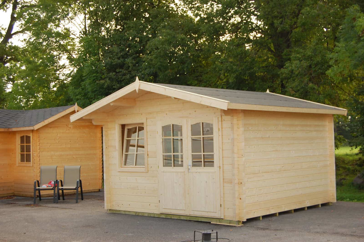 Alaska 1 (3,8x3,8m | 12m² | 70mm) Hirsimökki