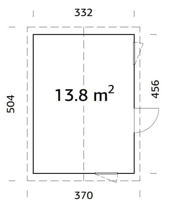 Hedwig (3,3x4,5m | 13,8m²) Moderni pohjoismainen piharakennus