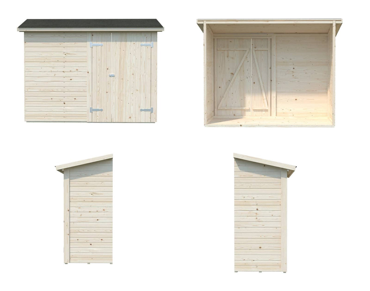 Leif XS (2,3x1m | 2,2m²) Lisävarasto rakennuksen viereen