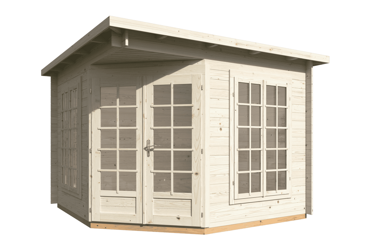 Melanie Low (2,8x2,8m | 7m² | 28mm) Alle 2,5m perinteinen piharakennus