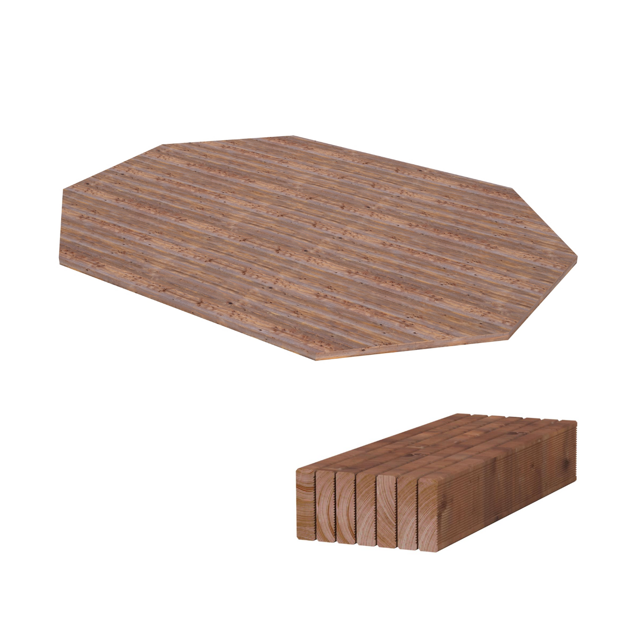 Lattiasarja Bettylle 25,0m², painekyllästetty, 28mm, 60x80mm (EAN:4743142057629, AX:LA28-4762)