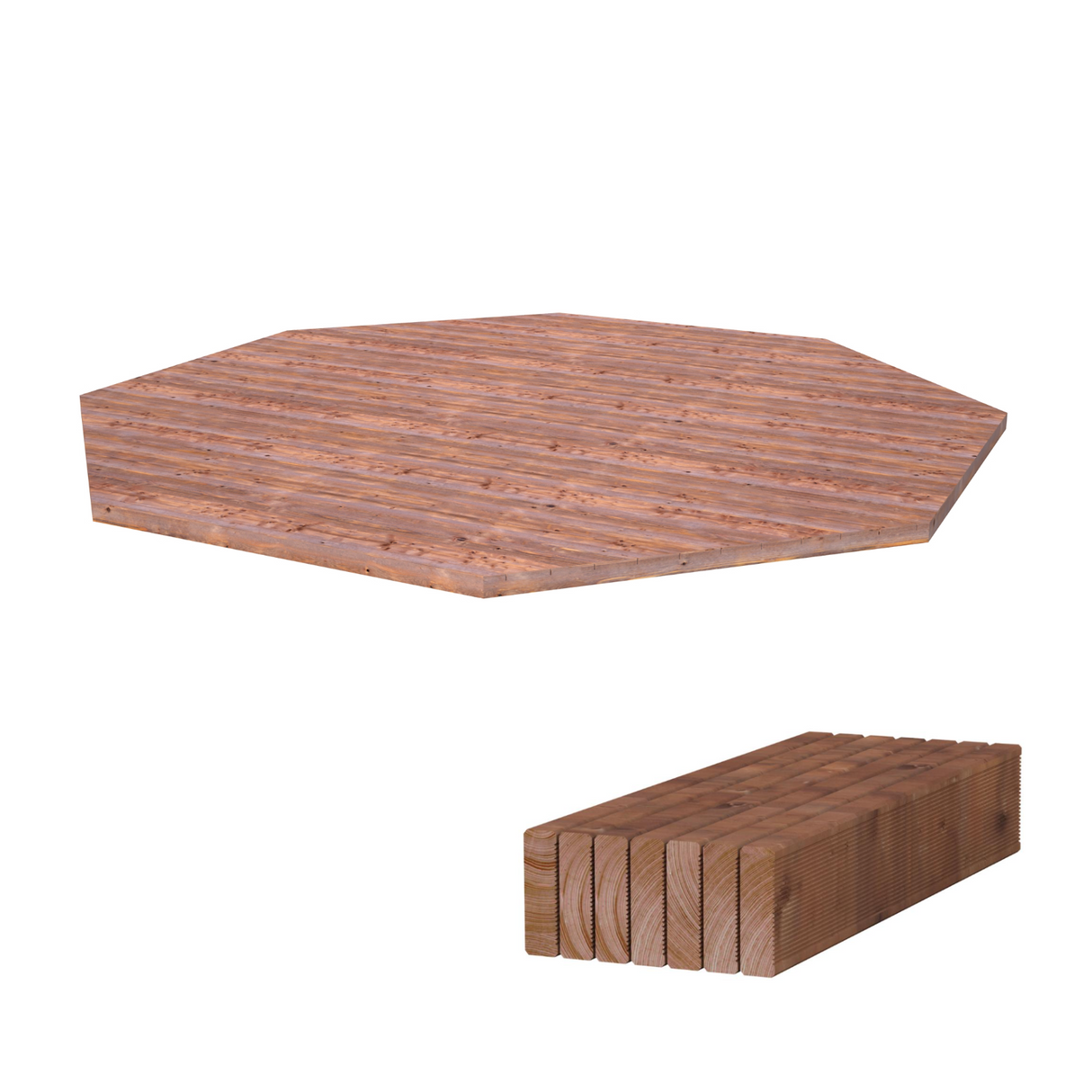 Lattiasarja Bettylle 18,0m², painekyllästetty, 28mm, 45x70mm (EAN:4743142057612, AX:LA28-4646)
