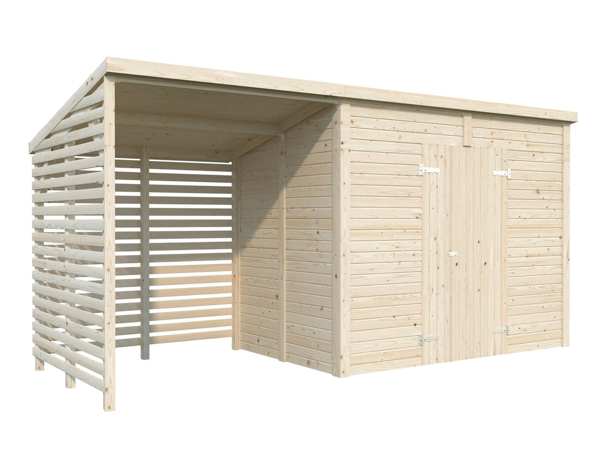 Leif XL (4,6x1,7m | 4,5+2,9m²) Tilava puutarhavaja