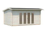 Ines L (4,8x3m | 13,7m² | 44mm) Tilava puutarhatoimisto taitto-ovilla