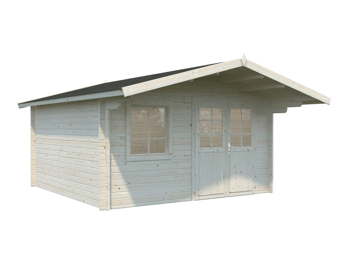Britta S (4,1x4,1m | 14,6m² | 40mm) Sveitsiläistyylinen pihamökki
