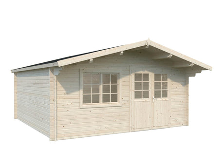 Britta XL (5x5m | 22,3m² | 40mm) Sveitsiläistyylinen pihamökki