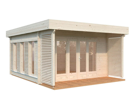 Caroline M (4,1x4,1m | 14,5m² | 44mm) Moderni huvimaja liukuovilla