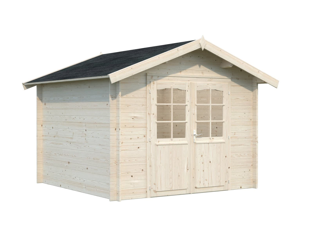 Lotta S (3x3m | 7,3m² | 28mm) Kevythirsinen pihavarasto