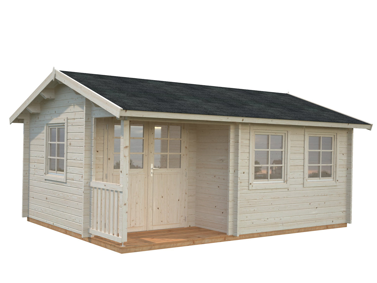 Susanna M (5,3x4m | 16,4m² | 44mm) Perinteinen kesämökki