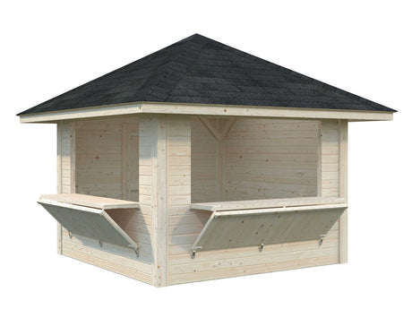 Bianca 105 (3x3m | 8,3m²) kioski kahdella luukulla