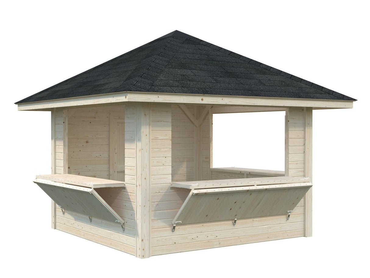 Bianca 106 (3x3m | 8,3m²) kioski kolmella luukulla