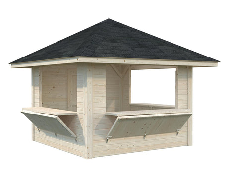 Bianca 106 (3x3m | 8,3m²) kioski kolmella luukulla