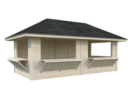 Bianca 112 (5,9x3m | 16,6m²) kaksoiskioski neljällä luukulla
