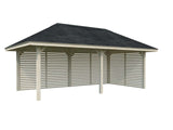 Bianca 109 (6x3m | 16,6m²) suuri kulmapaviljonki sälekaihdinseinillä