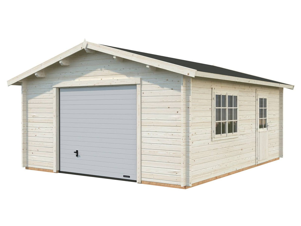 Roger S (4,7x5,7m | 23,9m² | 44mm) Autotalli nosto-ovella