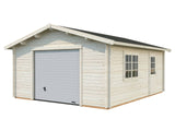 Roger S (4,7x5,7m | 23,9m² | 44mm) Autotalli nosto-ovella