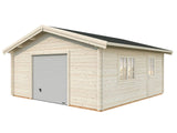 Roger L (5,6x5,6m | 27,7m² | 70mm) Tilava autotalli nosto-ovella