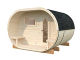 Anette (3,3x2,7m | 3,0+1,5m² | 42mm) puinen ovaalisauna