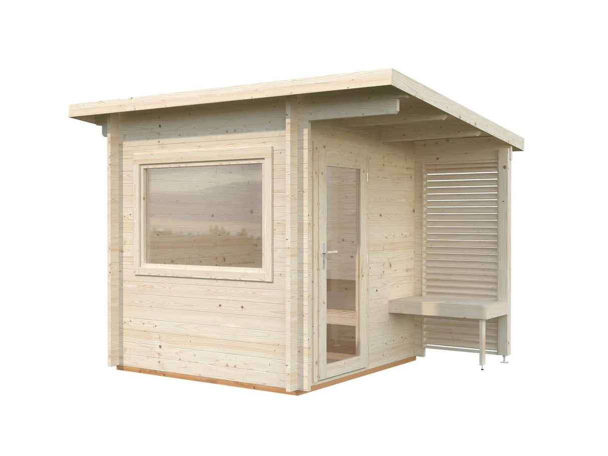 Sanna S (2,3x2,3m | 4,1m² | 44mm) Kompakti  pihasauna