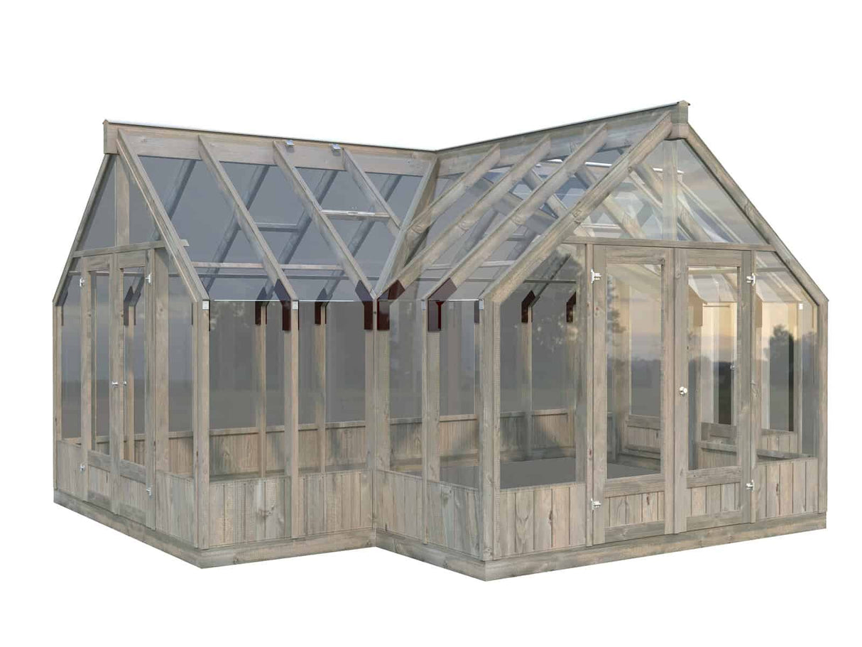 Emilia XL (4,2x5,4m | 19,1m² | 18mm) Tyylikäs lasikasvihuone