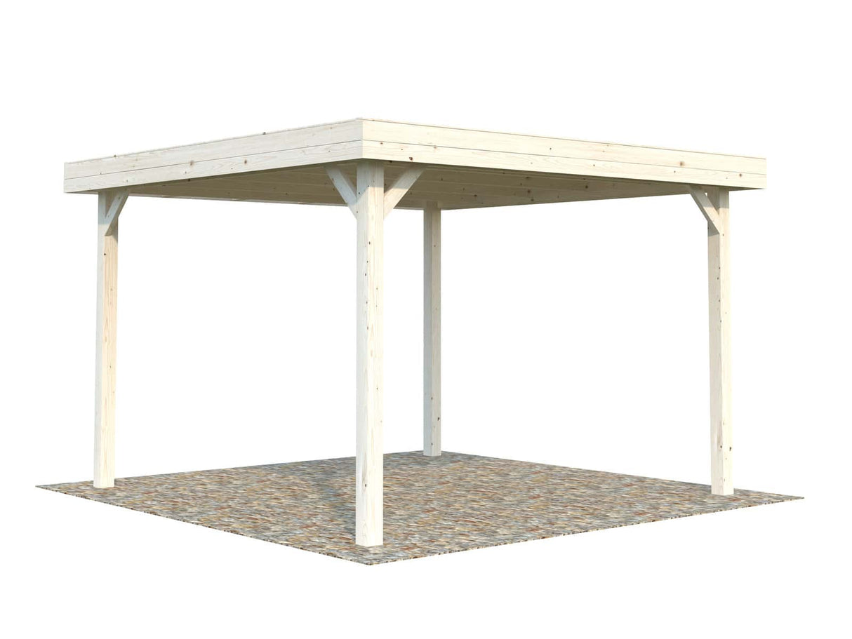 Lucy (3,5x3,5m | 12,2m²) Moderni neliönmuotoinen puinen huvimaja