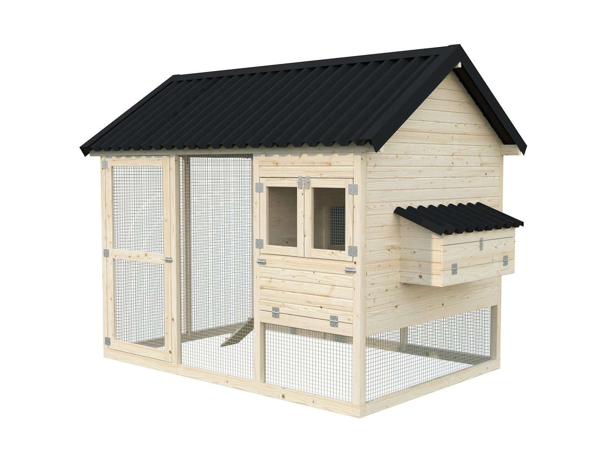 Chick (2,1x3,2m | 6,7m²) Tilava kanakoppi pelttikatolla