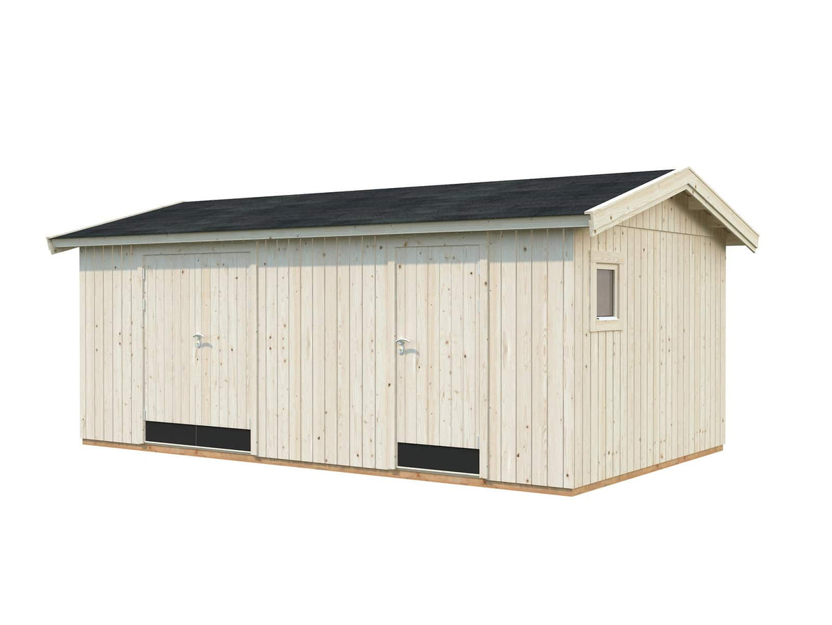 Olaf L (5,6x3,3m | 16,9m²) Moderni kaksihuoneinen pihavarasto